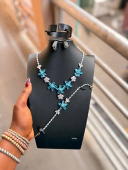 Necklace, bracelet and earrings