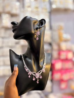 Necklace, bracelet and earrings